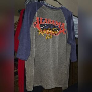VTG AUTHENTIC Alabama 1984 Roll On Tour  concert t-shirt MAYBE LARGE BLUE GRAY
